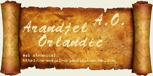 Aranđel Orlandić vizit kartica